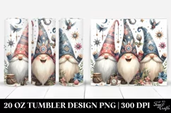 Boho Excited Gnome Tumbler | 20 Oz Tumbler Product Image 1