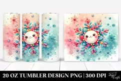 Retro Snowflake Digital Painting | 20 oz Tumbler Product Image 1
