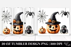 Watercolor Funny Halloween Spider 20 Oz Tumbler Product Image 1