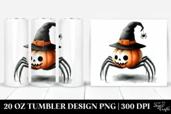 Watercolor Funny Halloween Spider 20 Oz Tumbler Product Image 1
