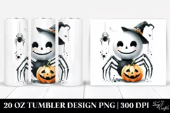Watercolor Funny Halloween Spider 20 Oz Tumbler Product Image 1