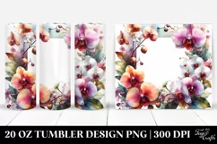 Colorful Abstract Orchid Frame | 20 Oz Tumbler Product Image 1