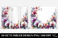 Colorful Abstract Orchid Frame | 20 Oz Tumbler Product Image 1