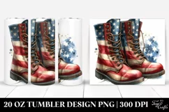 a Detailed Watercolor Boots | 20 oz Tumbler Product Image 1