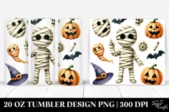 Spooky Mummy Clipart 20 Oz Tumbler Product Image 1