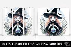 Gothic Excited Witch Tumbler | 20 Oz Tumbler Product Image 1