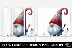 Simple Watercolor Whimsical Gnome | 20 oz Tumbler Product Image 1
