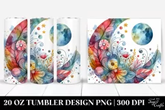 Colorfull Moon Watercolor | 20 Oz Tumbler Product Image 1