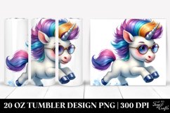 Cute Baby Unicorn Running | 20 oz Tumbler Product Image 1