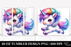 Cute Baby Unicorn Running | 20 oz Tumbler Product Image 1