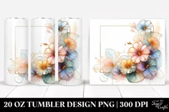 Abstract Nasturtium Summer 20 Oz Tumbler Product Image 1