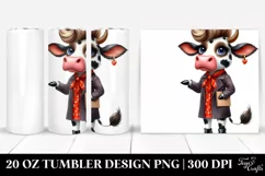 Expressive Cow Watercolor | 20 Oz Tumbler Product Image 1