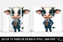Expressive Cow Watercolor | 20 Oz Tumbler Product Image 1