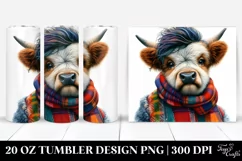 Baby Highland Cow in Model Pose, PNG Product Image 1