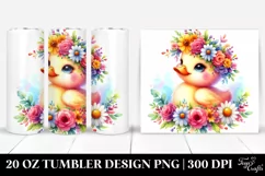 Watercolor Vibrant Duck 20 Oz Tumbler Product Image 1