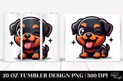 Colorful Baby Rottweiler Clipart Product Image 1