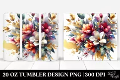 Vibrant Bouquet GOLD FOIL | 20 Oz Tumbler Product Image 1