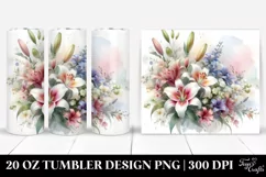 Colorful Watercolor Lily | 20 oz Tumbler Product Image 1