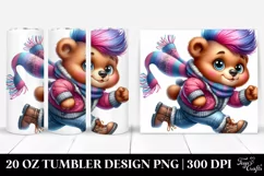 Baby Bear Running, Transparent PNG Product Image 1