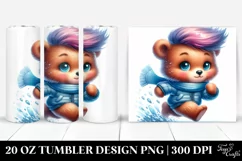 Baby Bear Running, Transparent PNG Product Image 1