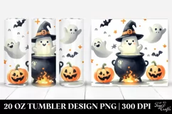 Watercolor Funny Halloween Cauldron 20 Oz Tumbler Product Image 1