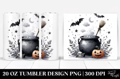 Watercolor Funny Halloween Cauldron 20 Oz Tumbler Product Image 1