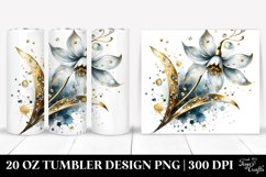 Abstract Shiny Snowdrop Shiny Golden | 20 Oz Tumbler Product Image 1