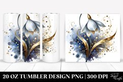Abstract Shiny Snowdrop Shiny Golden | 20 Oz Tumbler Product Image 1