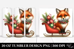 Cute Fox in Christmas Ornaments 20 Oz Tumbler Product Image 1