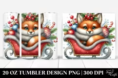 Cute Fox in Christmas Ornaments 20 Oz Tumbler Product Image 1