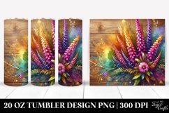 Colorful Heather Wooden Floral Swirls | 20 Oz Tumbler Product Image 1