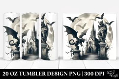 Vintage Halloween Gargoyle Watercolor | 20 oz Tumbler Product Image 1