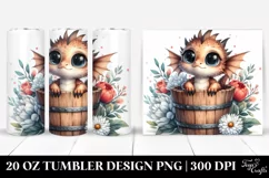 Cute Baby Dragon Tumbler Design Product Image 1