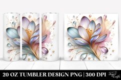 Abstract Pastel Crocus with Splash 20 Oz Tumbler Product Image 1