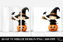 Watercolor Funny Halloween Witch 20 Oz Tumbler Product Image 1