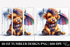 Vibrant Baby Highland Cow | 20 oz Tumbler Product Image 1