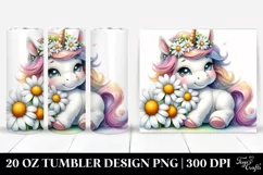 Cute Babyunicorn Daisy | 20 Oz Tumbler Product Image 1