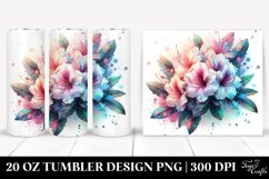 Abstract Pastel Rhododendron with Splash 20 Oz Tumbler Product Image 1