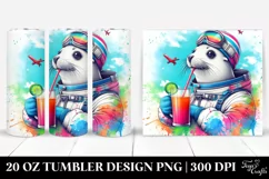 Colorful Seal Drinking | 20 oz Tumbler Product Image 1