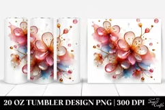 20 Oz Tumbler Sublimation | Abstract Cherry Blossom | Product Image 1