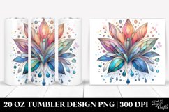 Abstract Watercolor Snowdrop Stained , High-Res 20 Oz Product Image 1