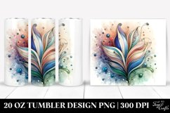 Abstract Watercolor Snowdrop Stained , High-Res 20 Oz Product Image 1