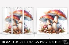Detailed Pastel Mushroom Tumbler Design Product Image 1
