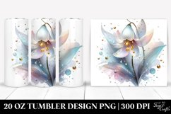 Glossy Snowdrop Tumbler Design Product Image 1