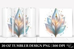 Abstract Snowdrop Tumbler | 20 oz Tumbler Product Image 1