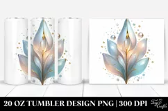 Abstract Snowdrop Tumbler | 20 oz Tumbler Product Image 1