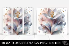 Abstract Snowdrop Tumbler | 20 oz Tumbler Product Image 1