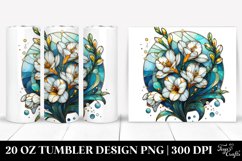 Detailed Stained Freesia | 20 Oz Tumbler Product Image 1