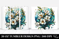 Detailed Stained Freesia | 20 Oz Tumbler Product Image 1