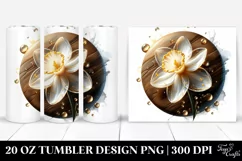 Glossy Daffodil Watercolor Splash | 20 Oz Tumbler Product Image 1